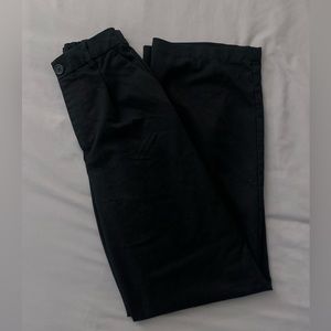 high waisted black trousers